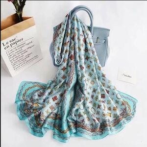 Miss Ezra Elegant Patterned Silky Scarf